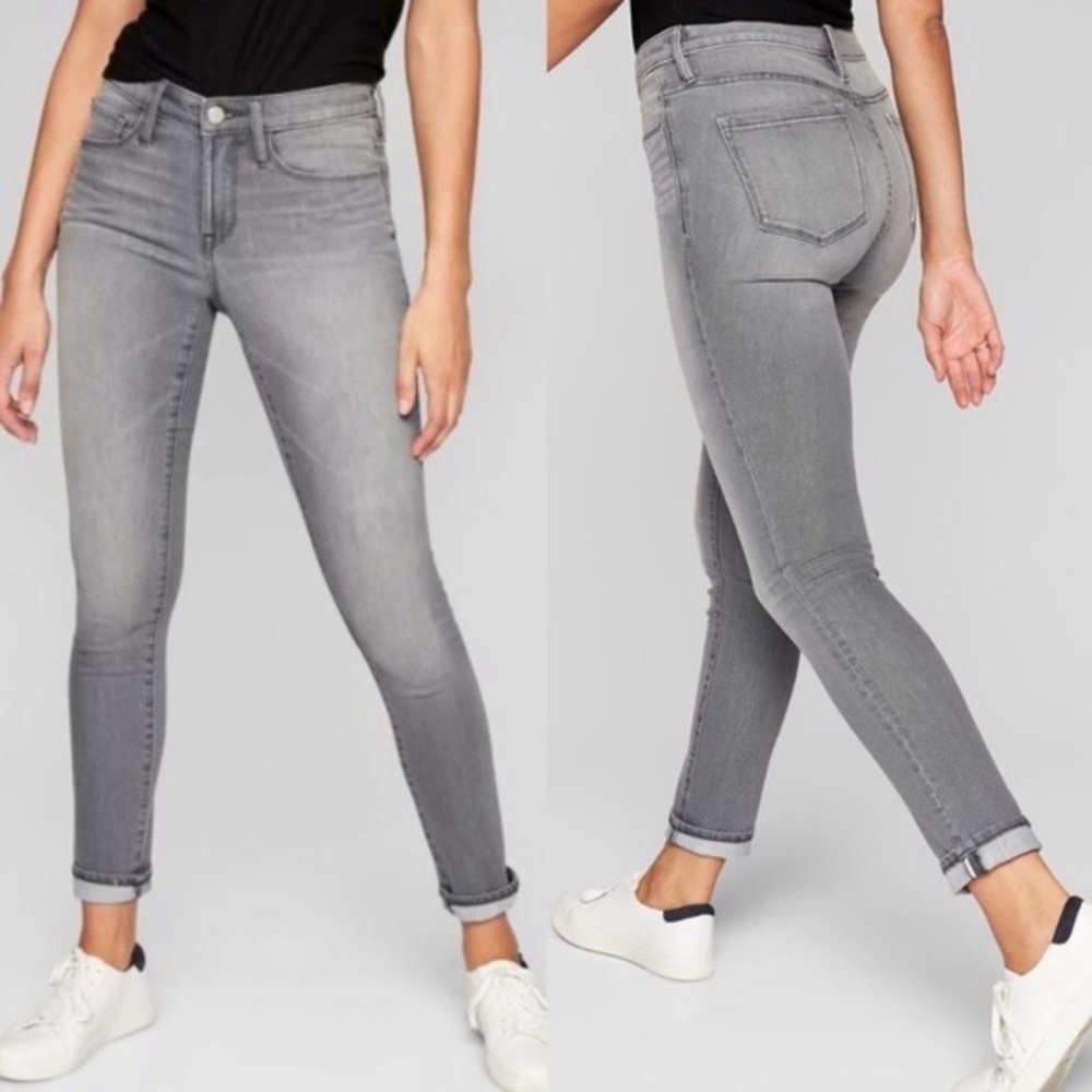 Athleta Gray Sculptek Skinny Jeans Size 6